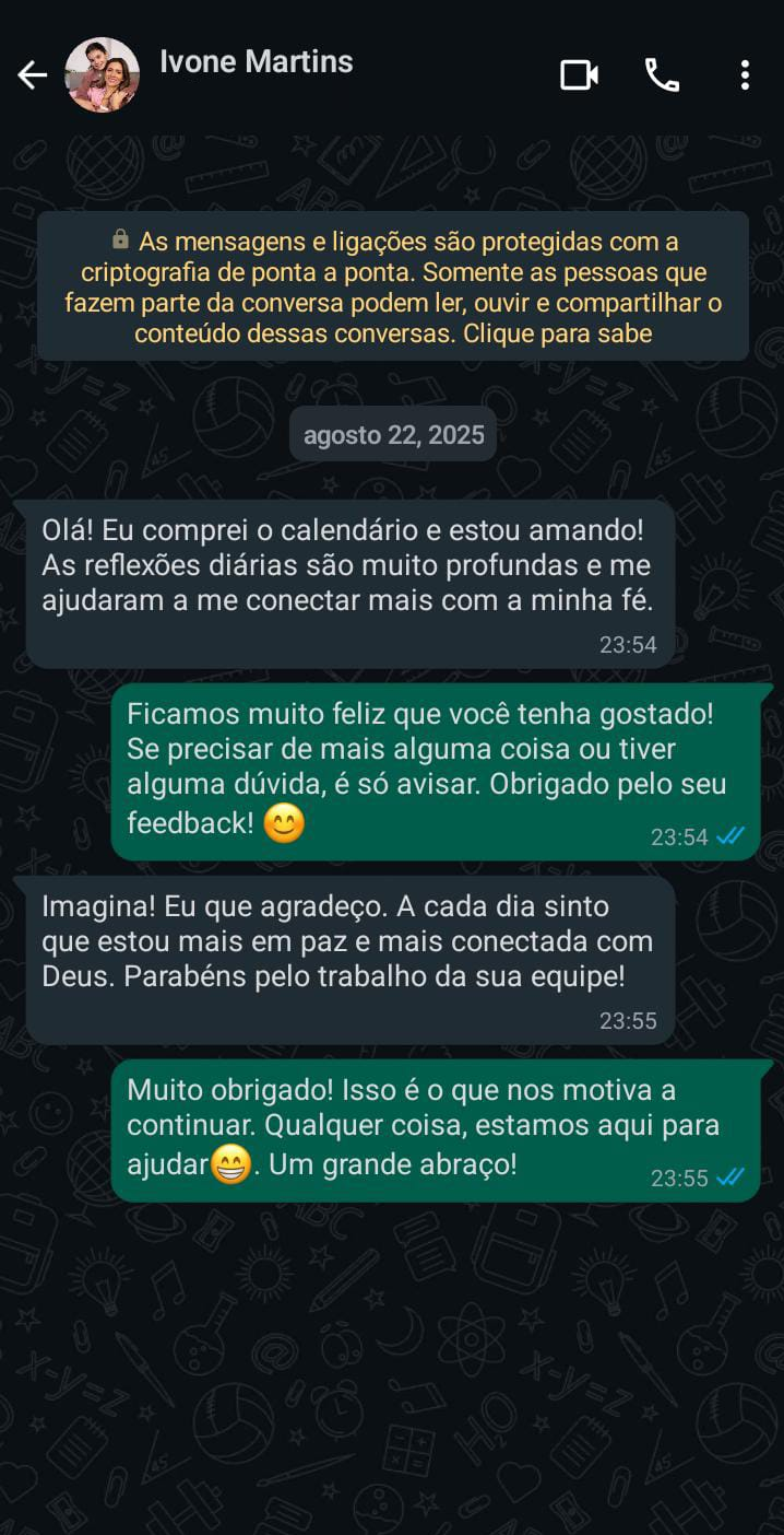 Avaliação de Ivone Martins no WhatsApp